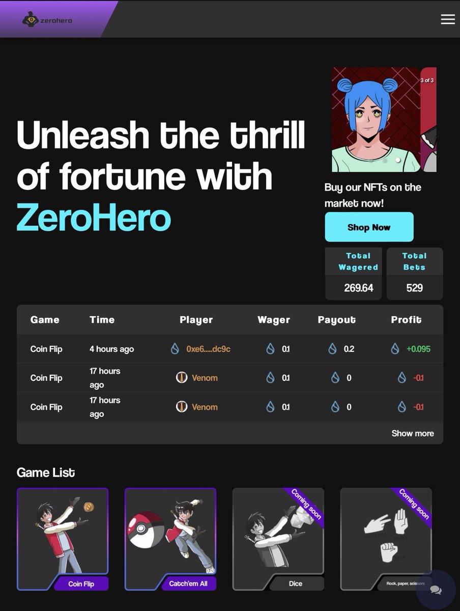 First Coin Flip & Casino Games in Sui 🔥 (live from 19th June)

Link 👉 ZeroHero.live

#Sui #suicosystem #BuildOnSui