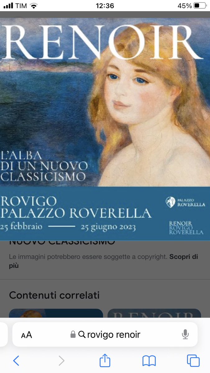 #PalazzoRoverella #rovigo @studioesseci si conferma sede di eventi espositivi di successo e di qualità. La mostra dedicata a “Renoir. L’alba di un nuovo classicismo” curata da Paolo Bolpagni è stata ammirata da 73.198 persone. A Rovigo: toc toc #modena ? @cittadimodena 🤦🏻🤦🏻