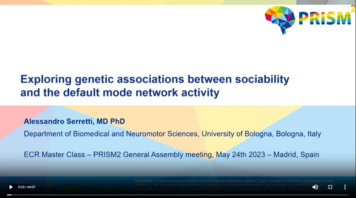 concentris_EU's tweet image. Check out the latest #masterclass videos from Prism² #IMI2PRISM2! 🧠🧬Learn more about #psychiatric ratings using intermediate stratified markers. @IMI2PRISM2 @IHIEurope 
prism2-project.eu/en/prism-proje…