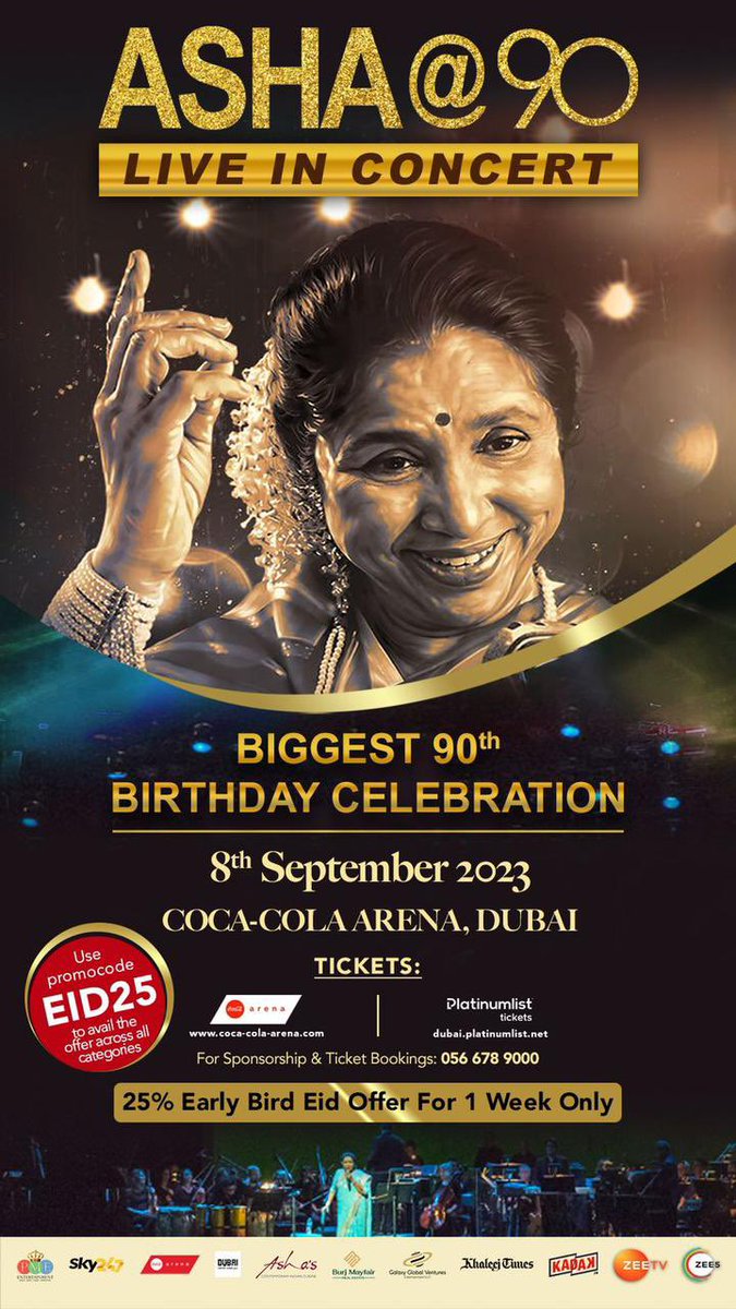 Main bahut khush hoon ki main mera 90th birthday aapke saath mana sakti hoon! See you in Dubai !!