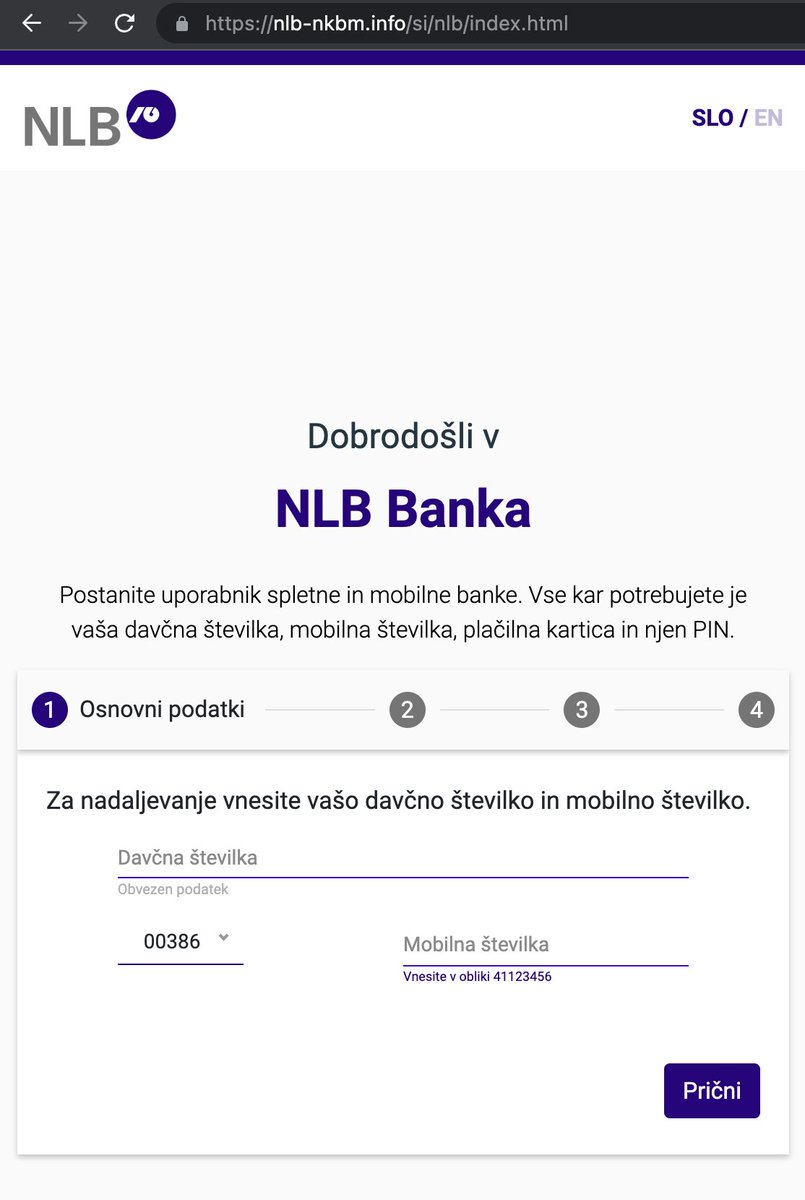 StefanBaebler's tweet photo. Široko vržena mreža v phishing napadu na komitente bank #NLB in #NKBM hkrati s številke pri operaterju @TelemachSi.
Ne klikajte in ne vpisujte svojih podatkov.
cc @sicert @varninanetu @HackProtectSi https://t.co/zo2fG6G3Ty