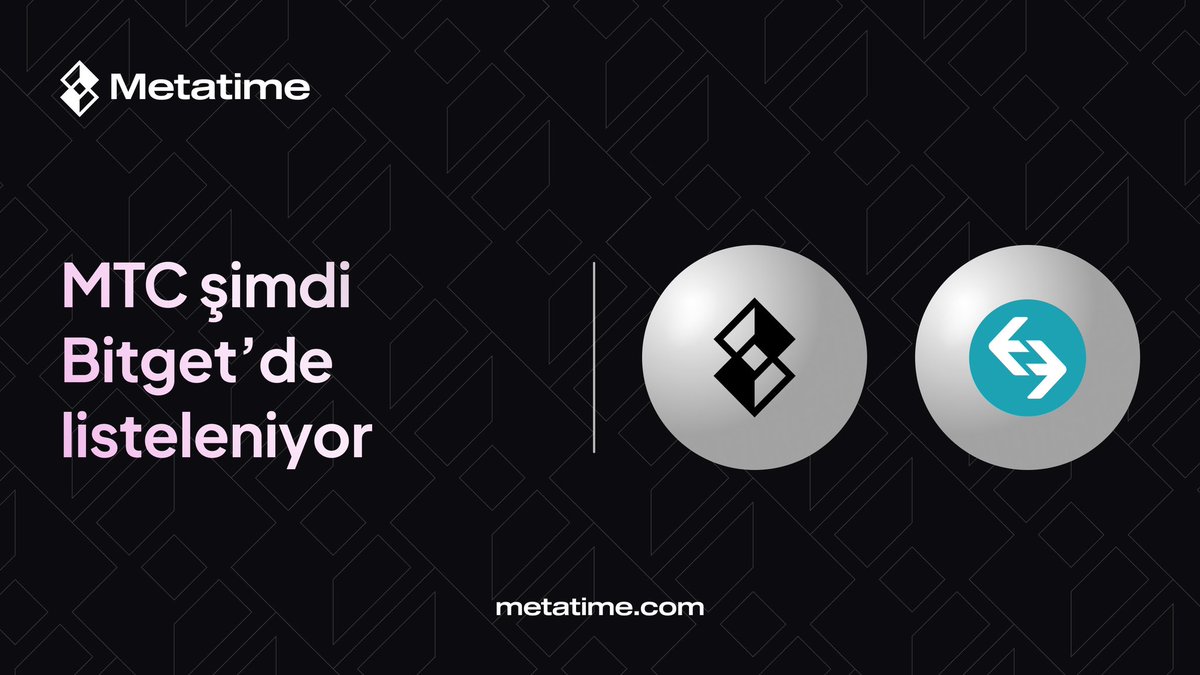 💥BoOoOoM💥

#Metatime'dan Kripto dünyasına harika bir haberimiz var! 📢

Dünyanın önde gelen kripto borsalarından olan #Bitget' de $MTC 26.06.2023’de listeleniyor! 🚀

Artık $MTC işlemlerinizi @bitgetglobal' de yapabilecek ve daha kolay yatırım yapabileceksiniz.💰

Bu büyük…