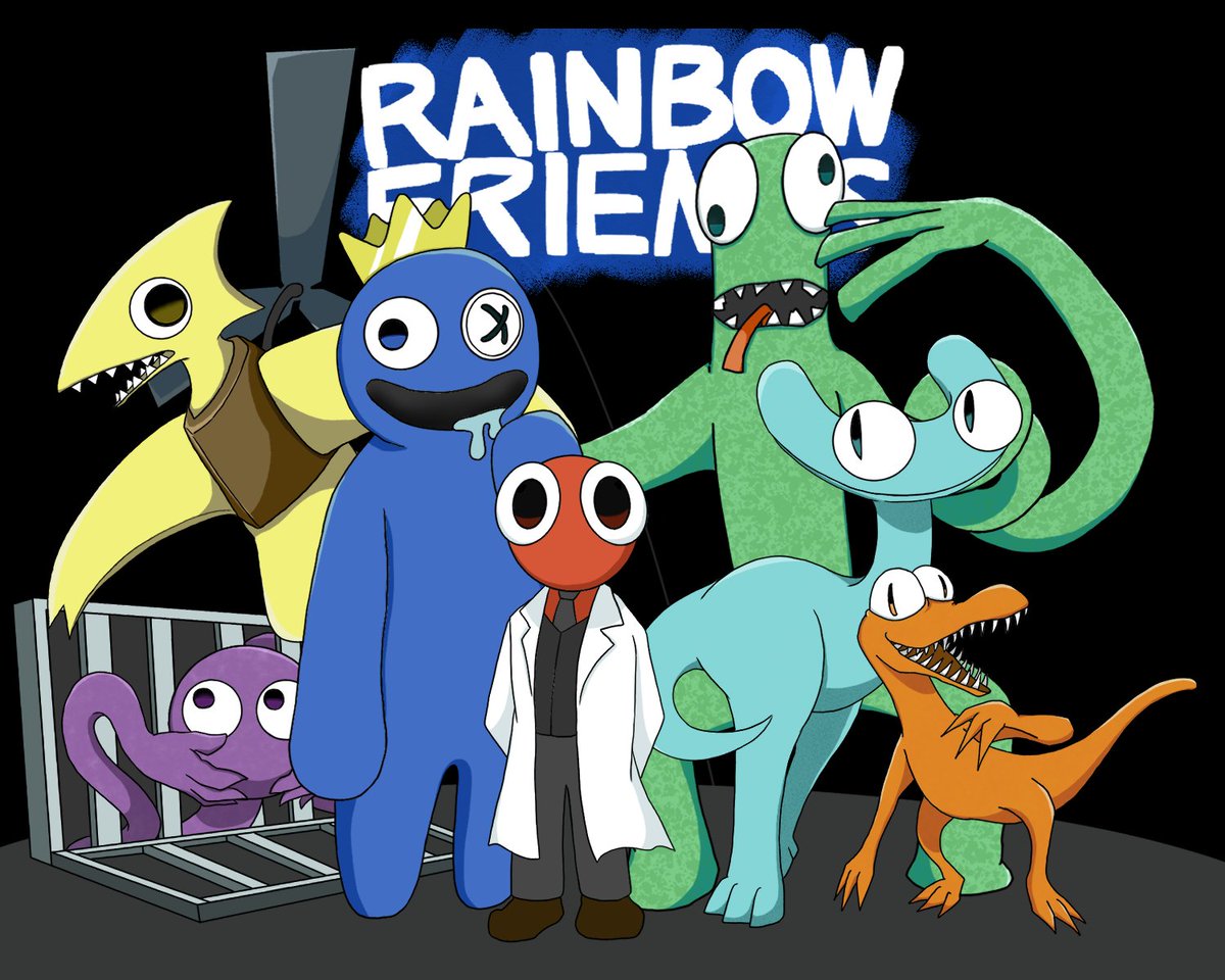 虹友！！🌈初描きです
#RainbowFriends  #rainbowfriendschapter2