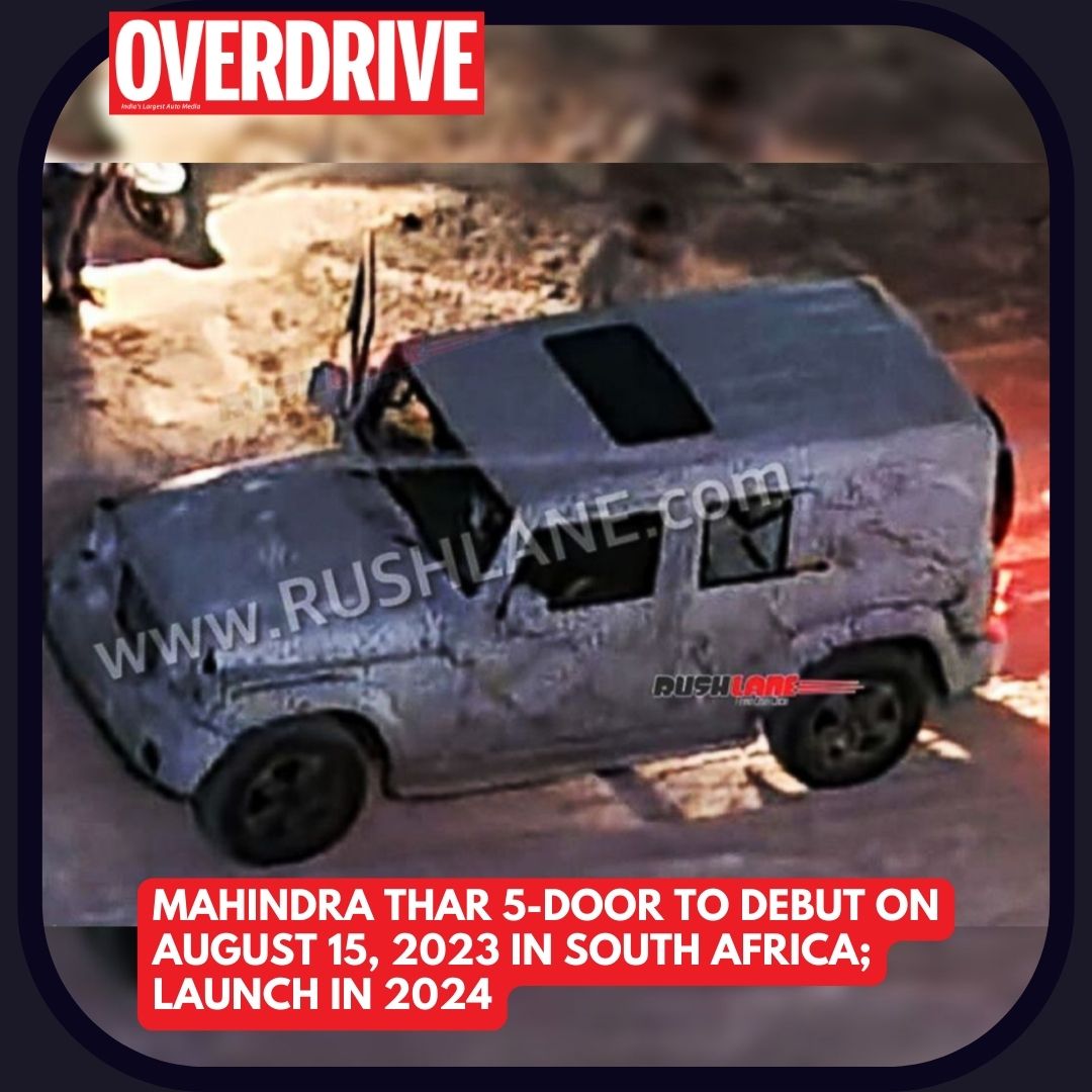 odmag's tweet image. #OverdriveNews Mahindra Thar 5-door to debut on August 15, 2023 in South Africa; launch in 2024.