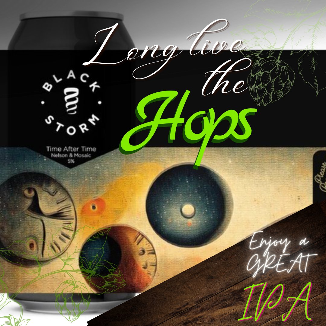 Cheers, everyone! What do you think of Time After Time IPA? Time After Time IPA delivers a perfect balance of fruity and floral notes, making it a true delight for the taste buds.  New to the brew? How about giving this a try?

BlackStormBeers #TimeAfterTime #IPA #CraftBeerLove