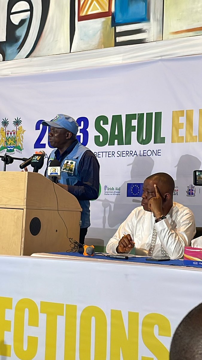 The Chair of @icpncsl appealing to #SierraLeone citizens to calm down and wait for the @ECSL to announce the election results. We are closely watching the process on ground #SierraLeoneDecides2023 #PeacefulElection @WSR_Uganda