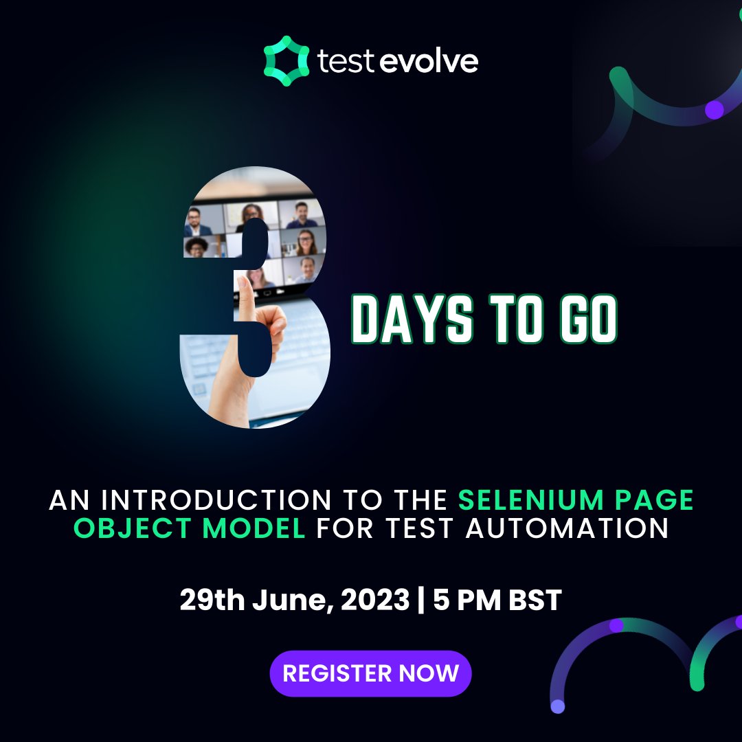 Test_Evolve's tweet image. Revolutionize Your Test Automation with #Selenium #PageObjectModel! Join our #webinar and embark on a journey towards streamlined #testautomation - 29 Jun 2023, 17:00 BST. Discover how POM simplifies test design and optimizes test coverage. Register now - bit.ly/3Jc5YKG