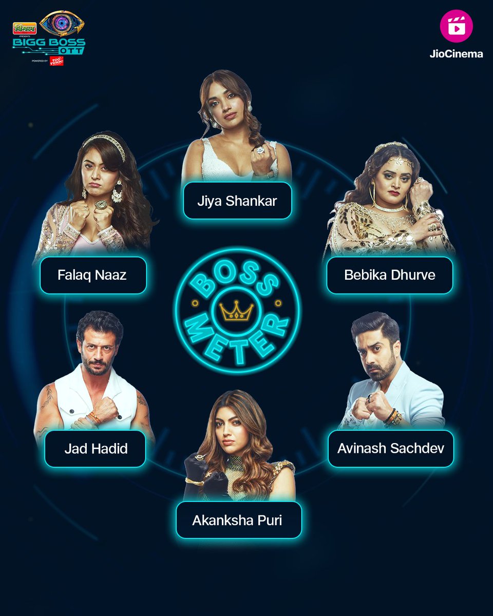 Another week, another boss! Iss baar janta kise chunegi? 

Vote for your favourite contestant by using their hashtag in the comments👇🏻

#JadIsTheBoss
#AkankshaIsTheBoss
#FalaqIsTheBoss
#AvinashIsTheBoss
#JiyaIsTheBoss
#BebikaIsTheBoss

#BossMeter #AsliBoss #BiggBossOTT2 #BBOTT2