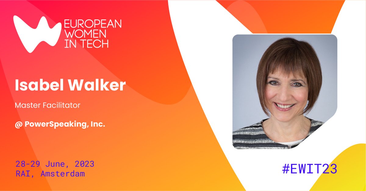 PowerSpeaking's tweet image. We’re just 2 days away from the Women in Technology World Series: European Women in Tech conference! Isabel Walker will run our “Powerful Storytelling: Presenting Technical Ideas in a Highly Relatable Way” workshops. #wit #ewit23 #womenintech #presentationskills #publicspeaking