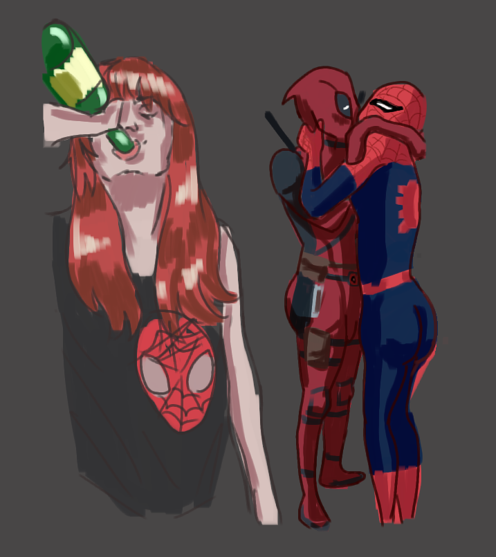 karzu_drawzz's tweet photo. someone help me #spidepool #spiderman #deadpool https://t.co/mJ5b7ZqKRw