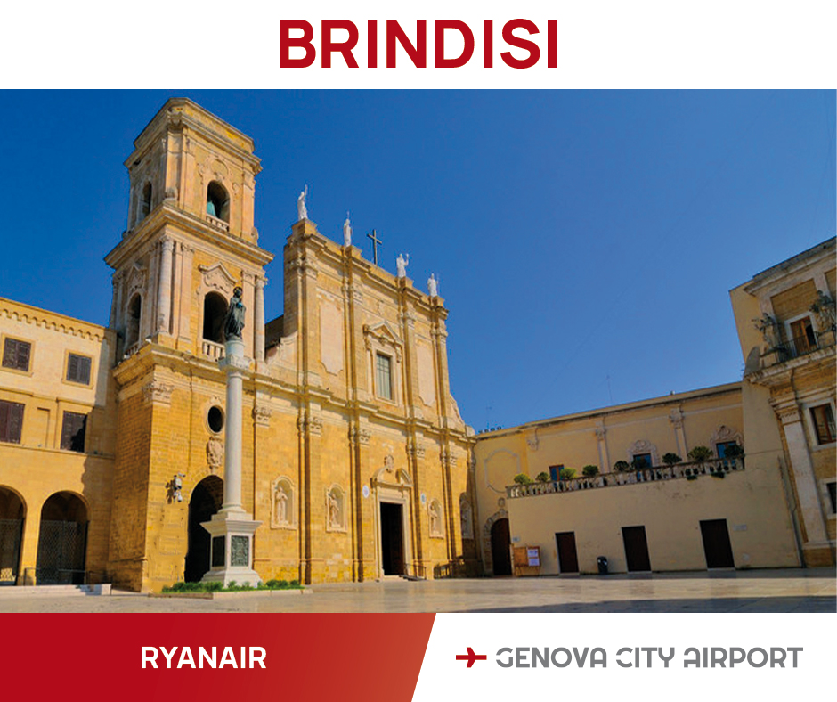 La Puglia ti aspetta! Parti con Ryanair alla volta di Brindisi, prenota subito ➡️ ryanair.com/flights/it/it/… ✈️ #voladaGenova