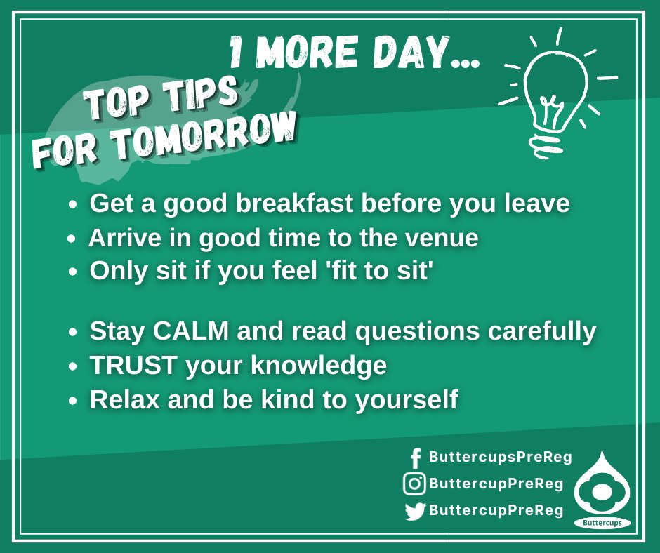Hope you all had a good weekend?  It's the last of our countdown and we can't finish this any other way than to say - you CAN do this!  The absolute best of luck to everyone tomorrow🍀
#ExamReady #TraineePharmacist #PharmacistsOfTheFuture #Pharmacy #YouGotThis #BCCountdown