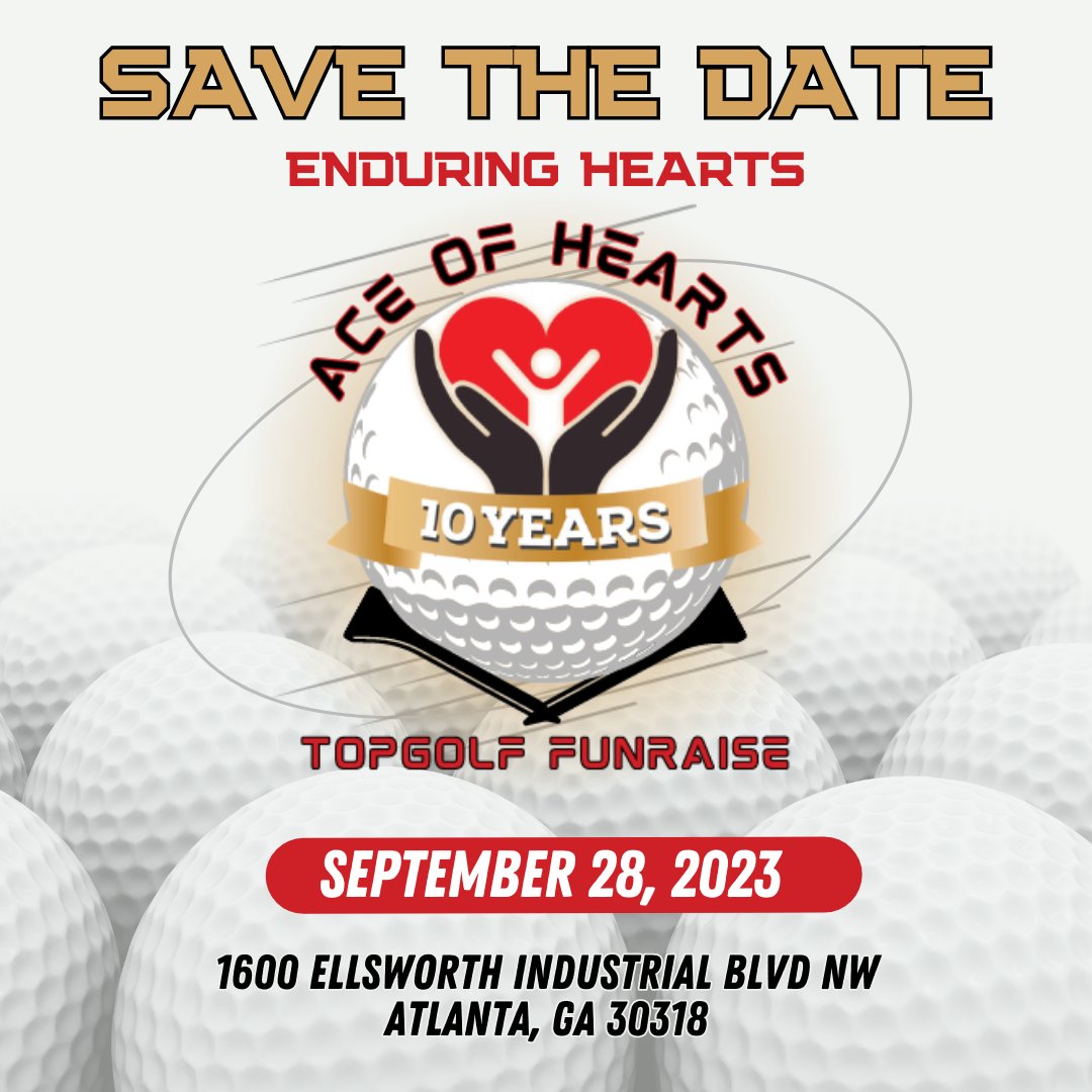 You Don't Want to Miss Out!!!! Save the date for our inaugural Enduring Hearts' Ace of Hearts TopGolf FunRaise!⛳️ REGISTRATION IS NOW OPEN!!!!! 👇 (Scan the QR code or visit enduringhearts.org/ehcharitygolf23 to purchase tickets or inquire about sponsorship opportunities) ☝️ #Golf #Charity