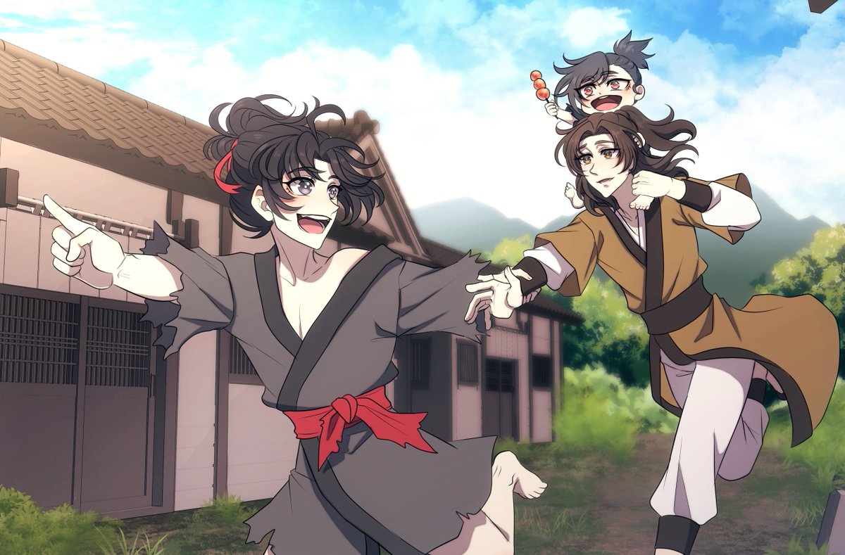 I want this so bad.
...
So I did it. 
Here you go. Streetrats Trio AU

#mdzs #mxtx #wwx #weiwuxian #jgy #jinguangyao #xueyand #MoDaoZuShi