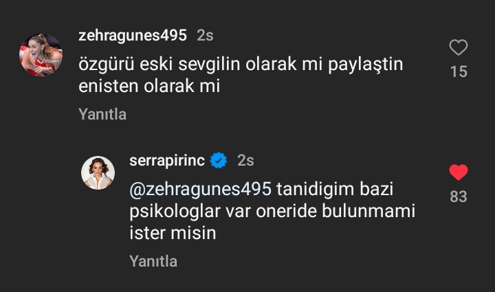 Nasıl da kuduruyorlar ama real olduk diye daha da çok kudurun reziller. Serra ve Özgürden barışıp daha da çok kudurtmalarını bekliyorum bence yaparlar 💅 #ÖzSer #EgZey #ÖzgürFoster #SerraPirinç