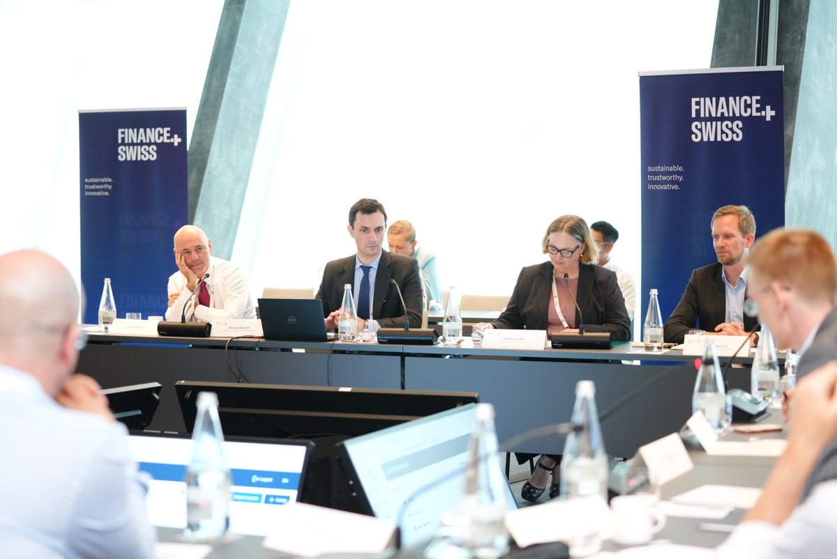 finance_swiss's tweet photo. #PZF2023: At the Roundtable of the Green FinTech Network members and interested industry players and regulators assessed the status-quo of the green FinTech ecosystem and showcased selected green FinTech solutions to highlight the range and potential of green FinTechs.

@sif_sfi 
@GerritSinderman @foster_change @GDFAlliance
@ZHAW
@sixgroup
@LeippoldMarkus @UZH_en
@correntics
@MSCI_Inc
@RepRisk
@Globalance_Bank
@Swisscom
@EY_Switzerland
@PuschmannThomas
@TillmannLang @Inyova_Impact
@UBSschweiz