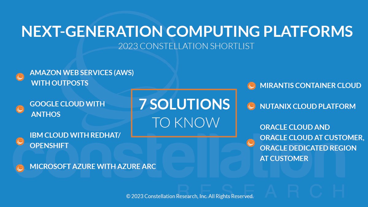 Take a look at the companies listed on the ShortList for Next-Generation Computing Platforms by @holgermu bit.ly/3YI6ZiU @awscloud @googlecloud @IBMcloud @Azure @MirantisIT @nutanix @OracleCloud