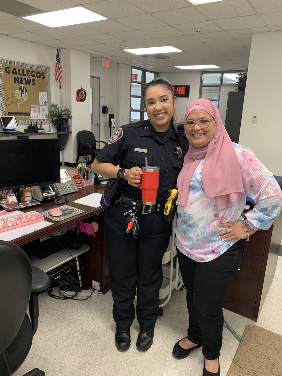 Look who stopped by!!! Officer M. Perez made her rounds! She brings a sense of safety to our school community!  <a href="/GallegosElem/">Gallegos Elem.</a> <a href="/Pct6Constable/">Silvia Trevino Pct 6 Constable</a>