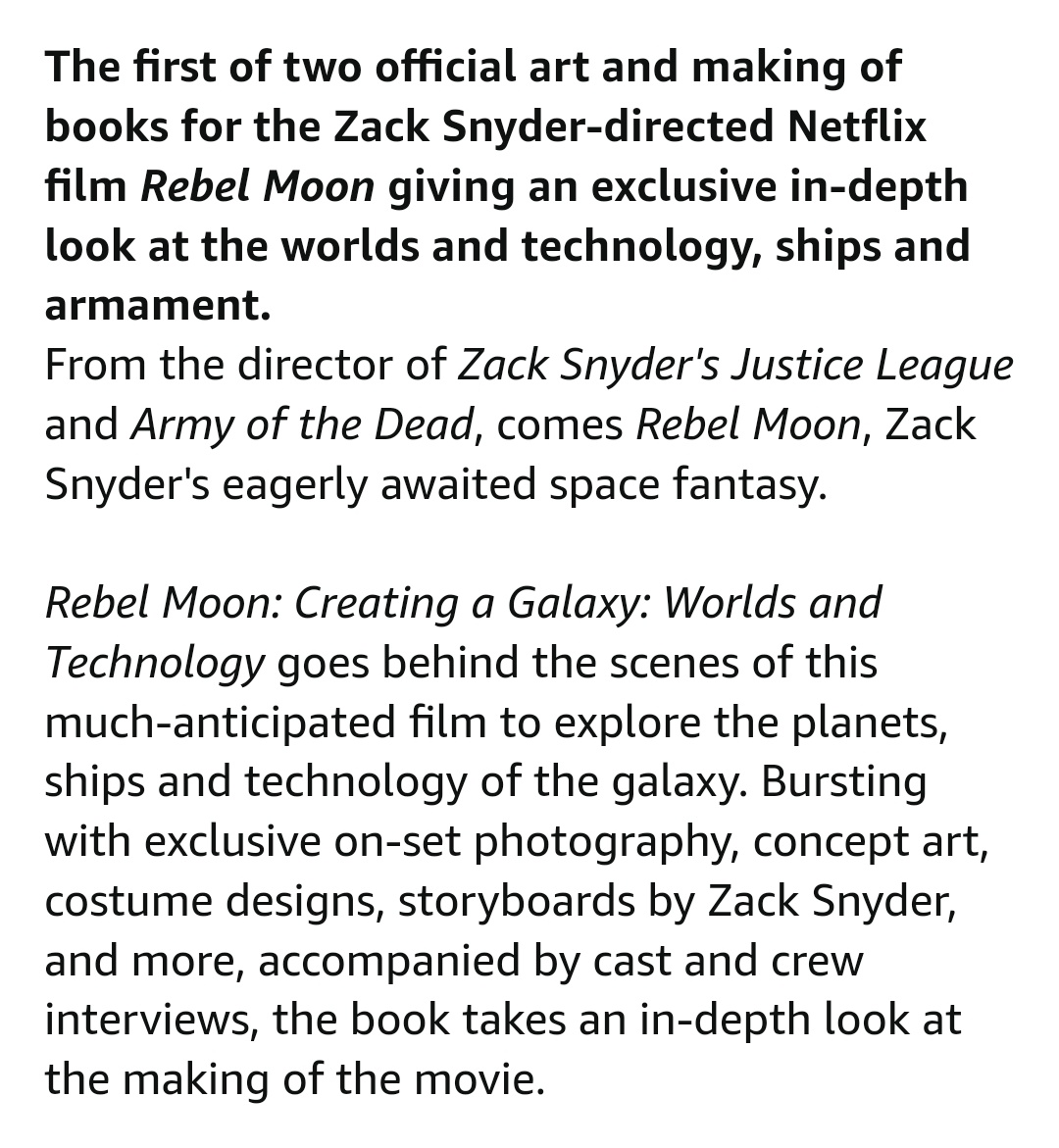 We are getting two art books for #RebelMoon 😱