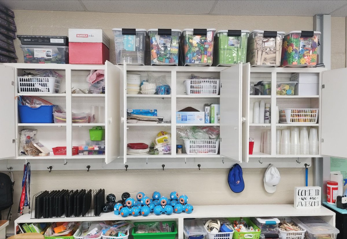 The first realization that I will be a STEM teacher....my cabinets are not filled with normal teacher stuff! #newadventure #STEM #STEMteacher #elementary