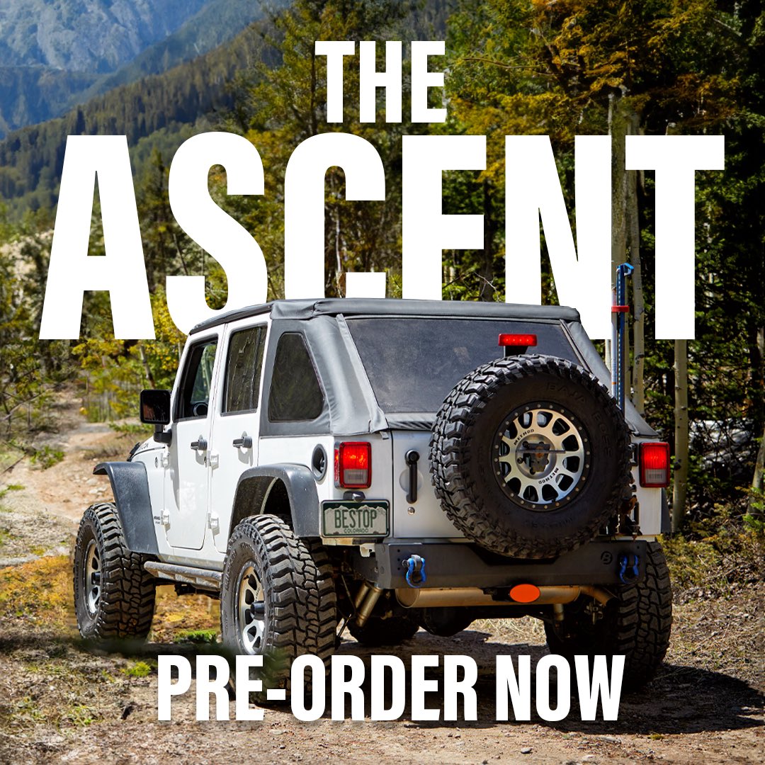 The Ascent 🗻
The gateway to turn your Jeep into what it was meant to be.

Pre-Order Now Available. 
bestop.com/ascent/

#bestop #theascent #slantback #offroad #adventure #preorder #jeep #jeeplife #jeepnation #openair