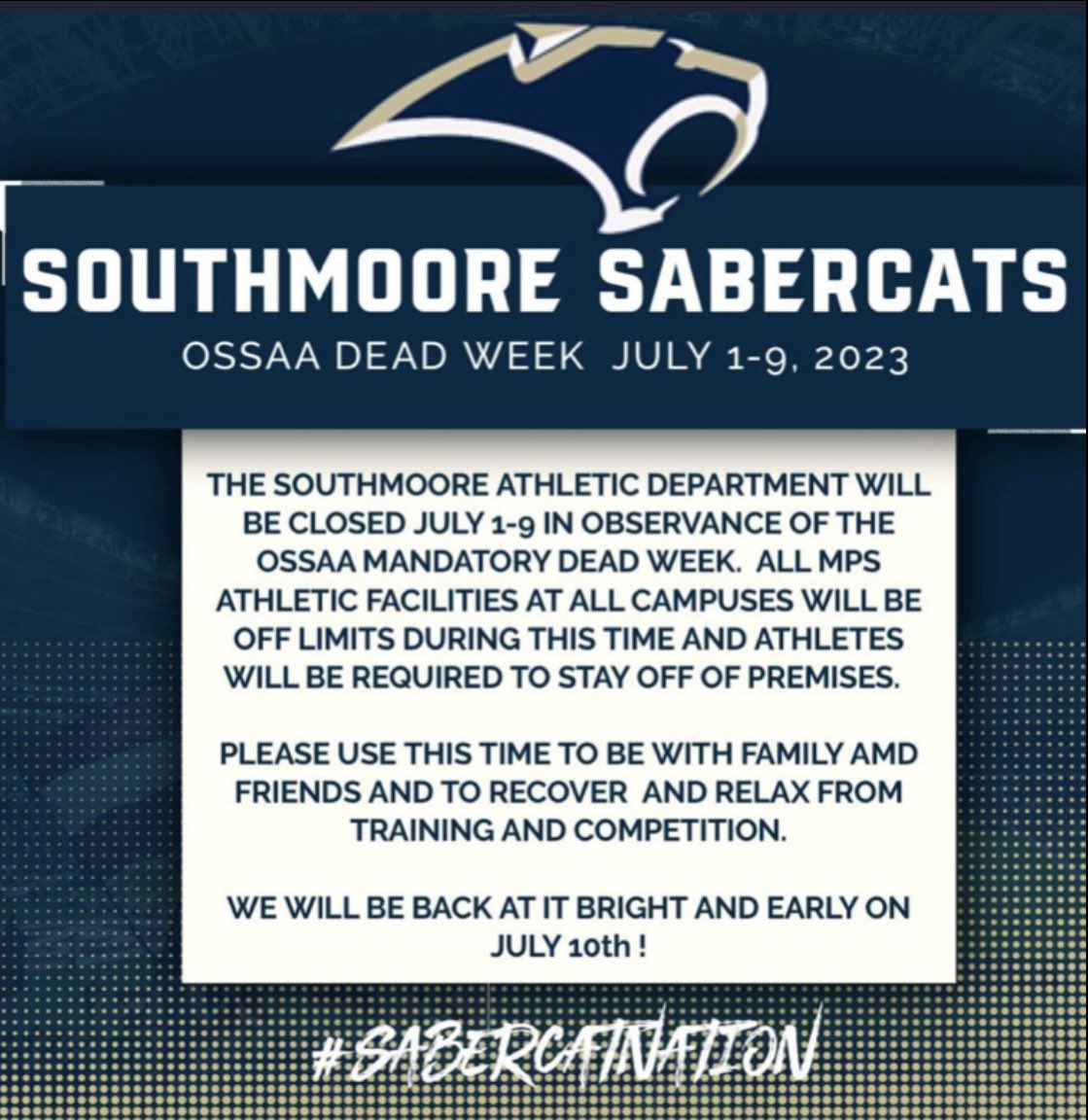 SouthmooreHoops's tweet image. ‼️DEAD WEEK JULY 1-9‼️