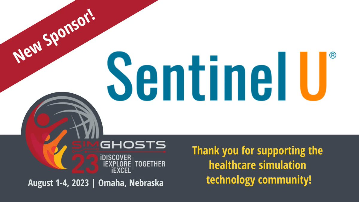 A special thank you to Sentinel U for supporting the education of the #healthcare #simulation #technology community!  Register today and learn more about Sentinel U's products and services: buff.ly/3AUZzz6