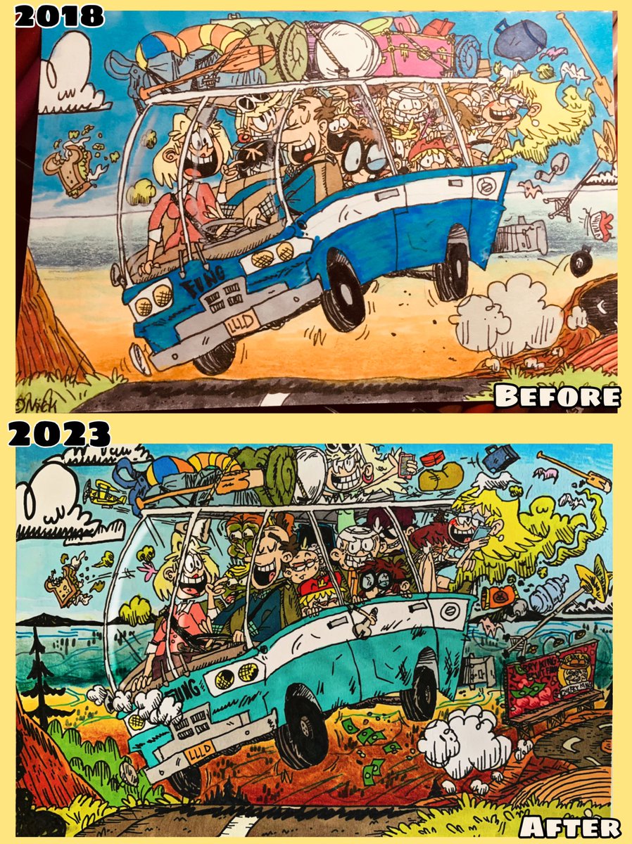duda_wilson's tweet photo. @FanpageOfTLH Here’s my advanced drawing to honor “Tripped” with the louds #TheLoudHouse #Michigan #vanzilla #familyvacation https://t.co/S7ZNIKfxQc