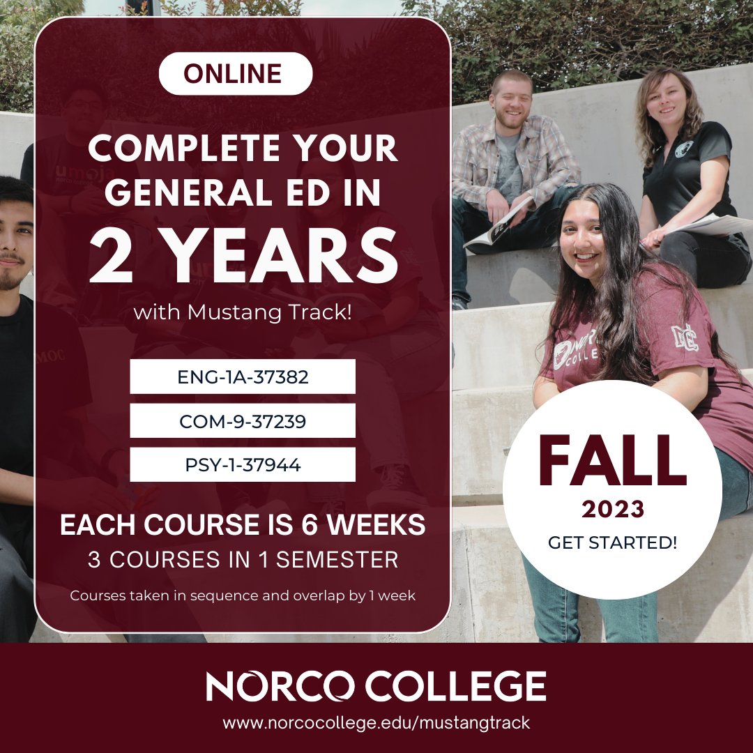 Norco College On Twitter NEW STUDENTS Complete Your General Ed In 2 norco-college-on-twitter-new-students-complete-your-general-ed-in-2