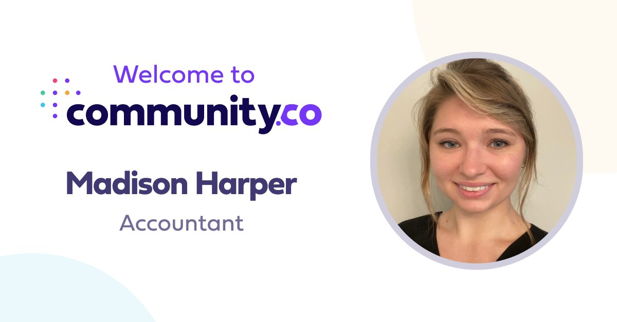 Welcome to <a href="/CmtyCo/">Community.co</a>, Madison Harper! Madison joins us as our new Accountant and we couldn't be happier. Glad to have you aboard 🎉

#welcome #employeeappreciation #employeeexperience