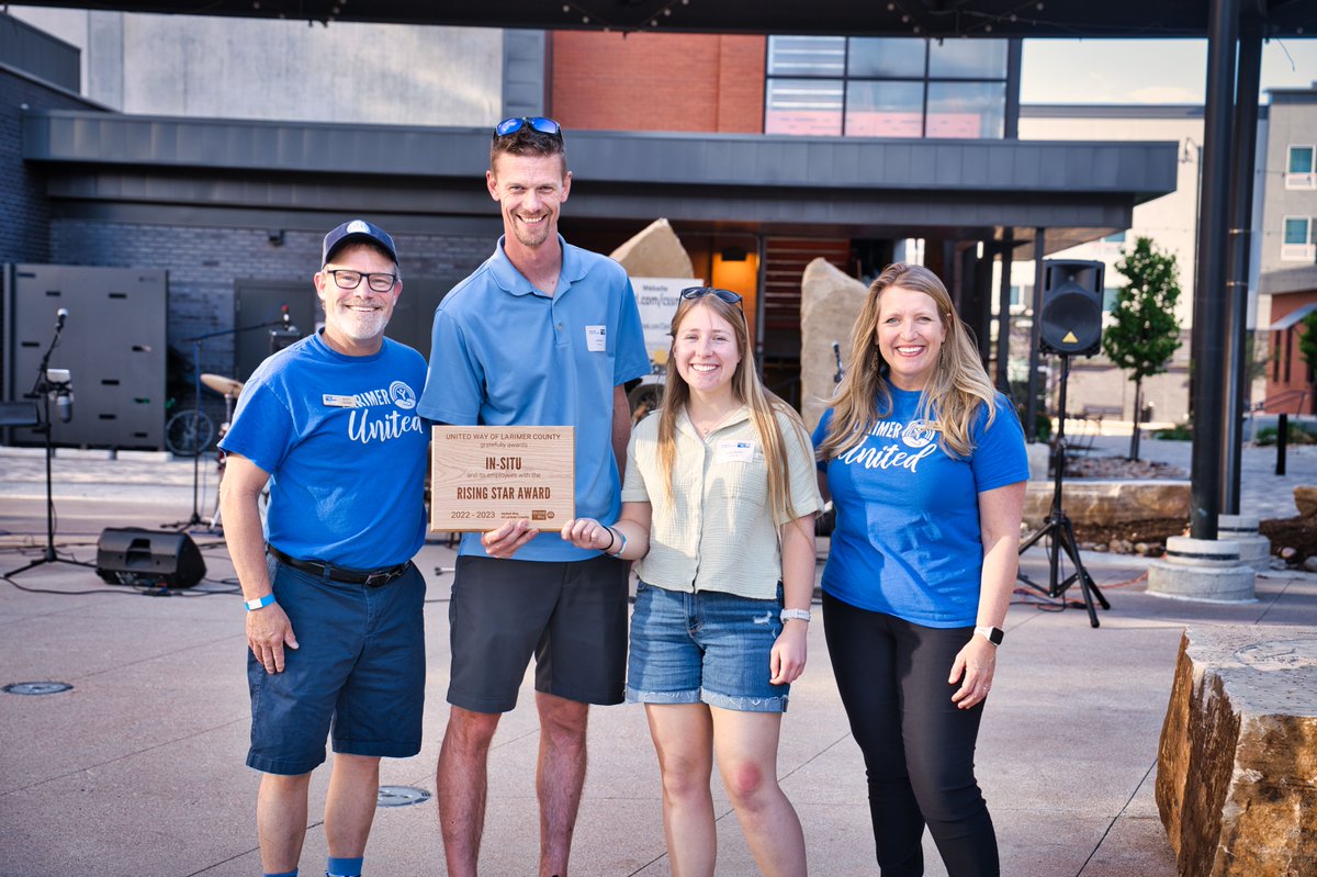 Here, two members of our In-Volvement team, Jeff McCoy and Kaelyn Swetala, accept the award for organizing In-Situ’s annual United Way fundraising campaign. Thank you to everyone who made this campaign a success!