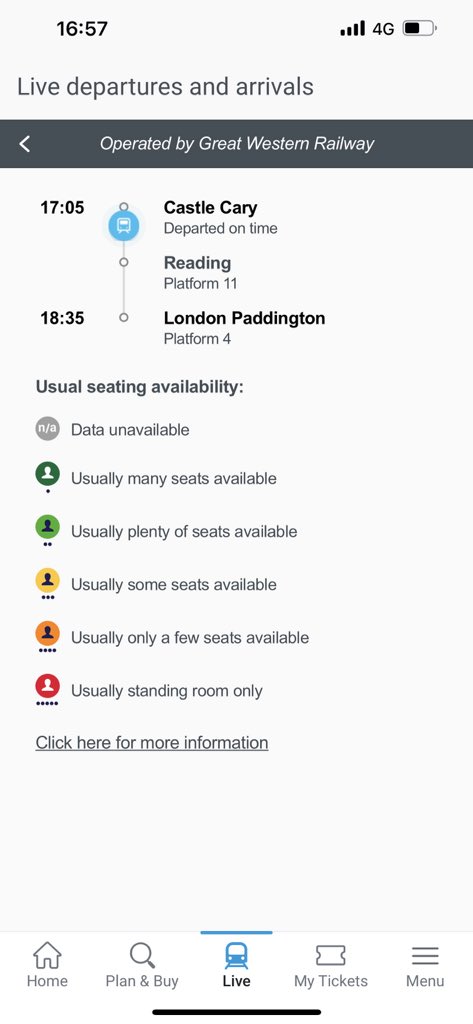michaeleast's tweet photo. @GWRHelp we’ve got advanced tickets booked for the 17:05 from castle Cary to Paddington but apparently it’s already left? 😳 Can we get next possible train? https://t.co/RLzL2RoYZc