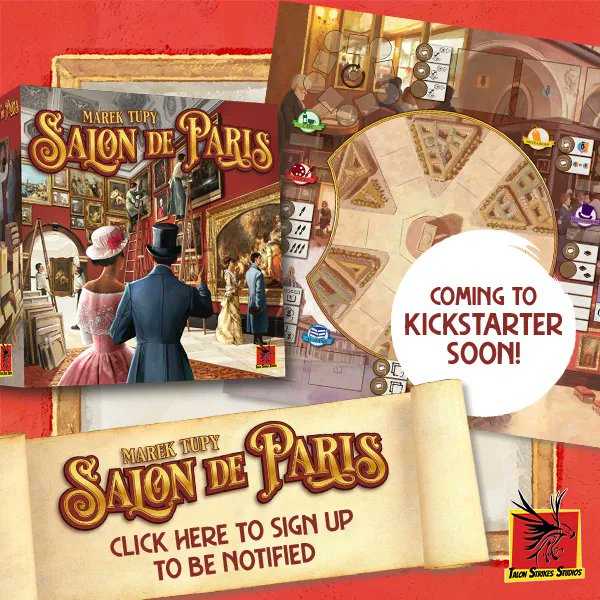 Are you the next Paul Cézanne or Henri de Toulouse-Lautrec? Welcome to the Salon De Paris!🎨 buff.ly/3XwnPSA 
#boardgames #art