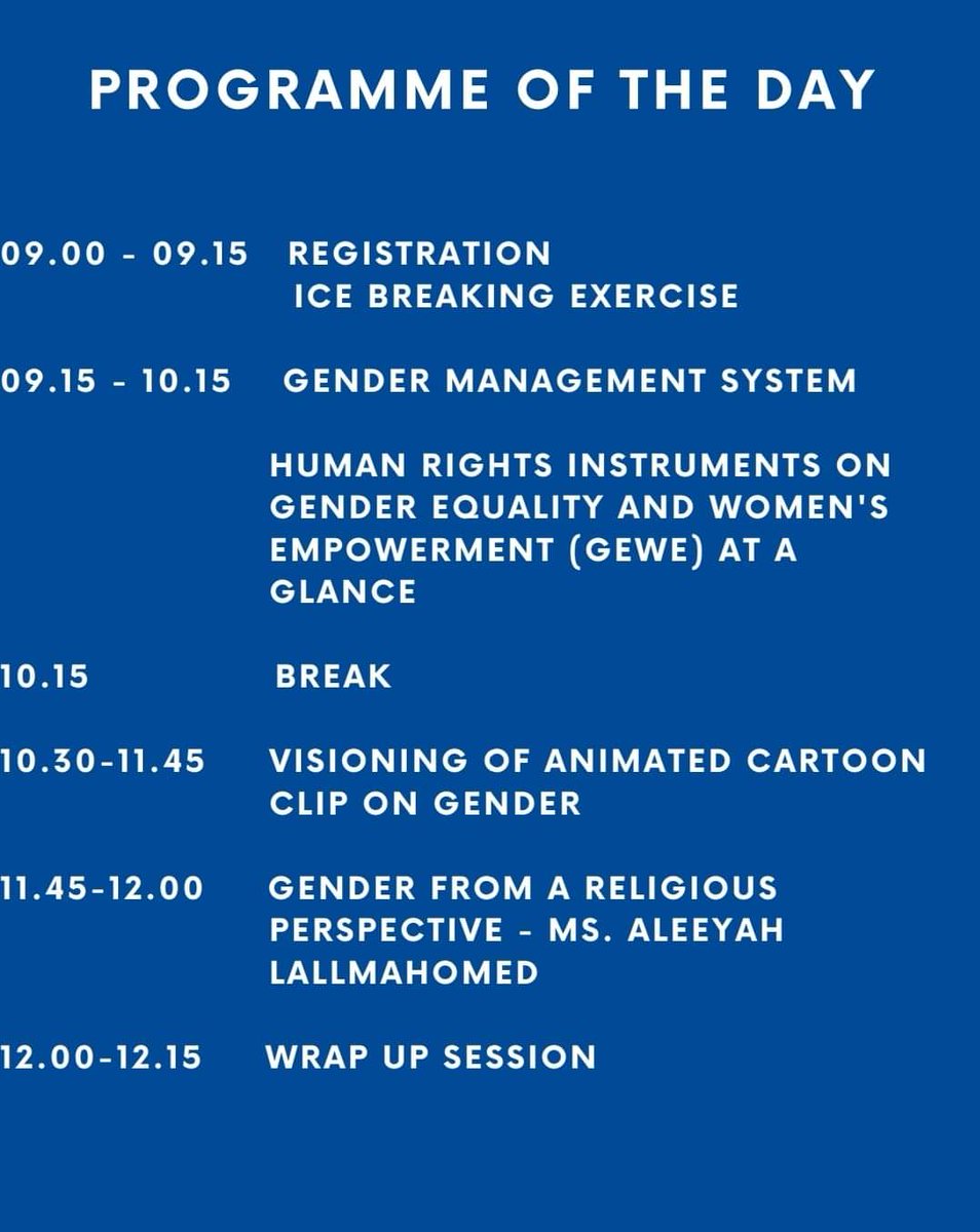 You are kindly invited to attend the forthcoming workshop on "Religion &amp; Gender: stigmatisation based on marginalised groups" held jointly with the Ministry of Gender Equality and Family Welfare and the Council of Religions.

Kindly confirm your attendance please. 

🙂
