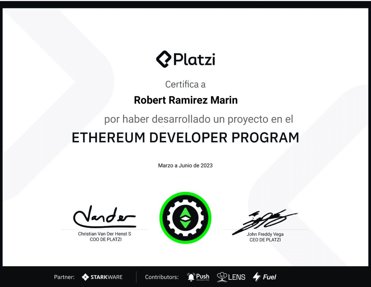 robertramdev's tweet image. 💪 #PlatziEthereumDev