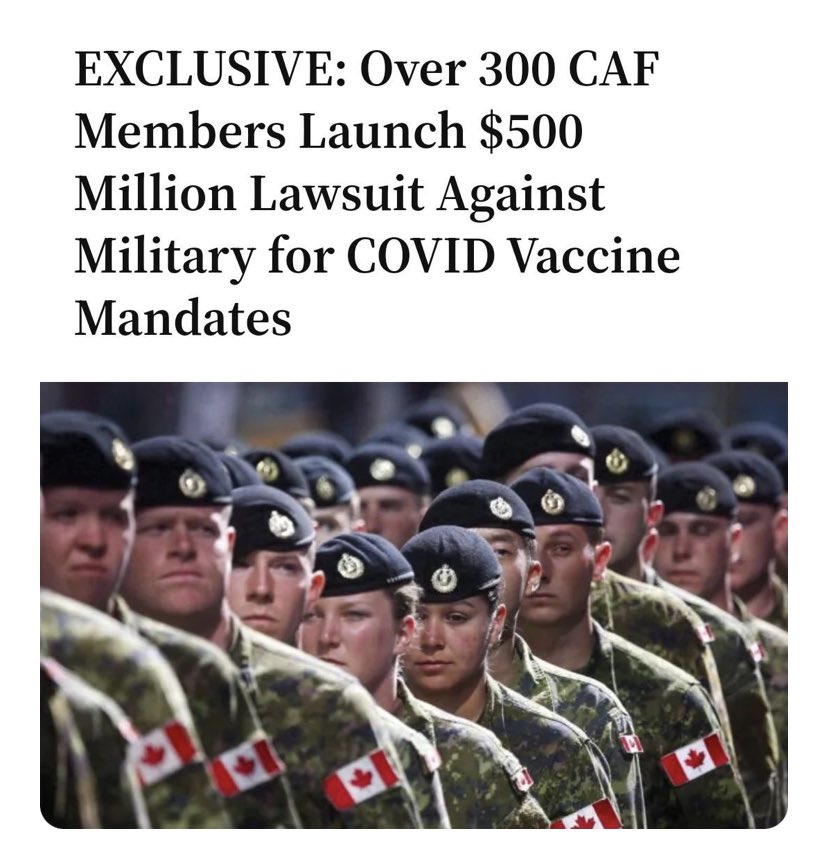 🚨” Mais de 300 soldados canadenses abrem ação judicial de $500 milhões contra o Exército pela obrigatoriedade da vacina”🤡