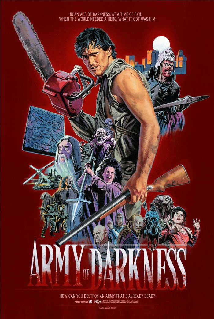 Coming this Friday we wrap up the #EvilDead Trilogy with the 3rd installment #ArmyOfDarkness JOIN US as we #HailToTheKing in this upcoming episode. We’re available anywhere you listen to #Podcasts #TheEvilDead #AshWilliams #BoomStick #Screwheads @forpodcasters @iTunes @Spotify