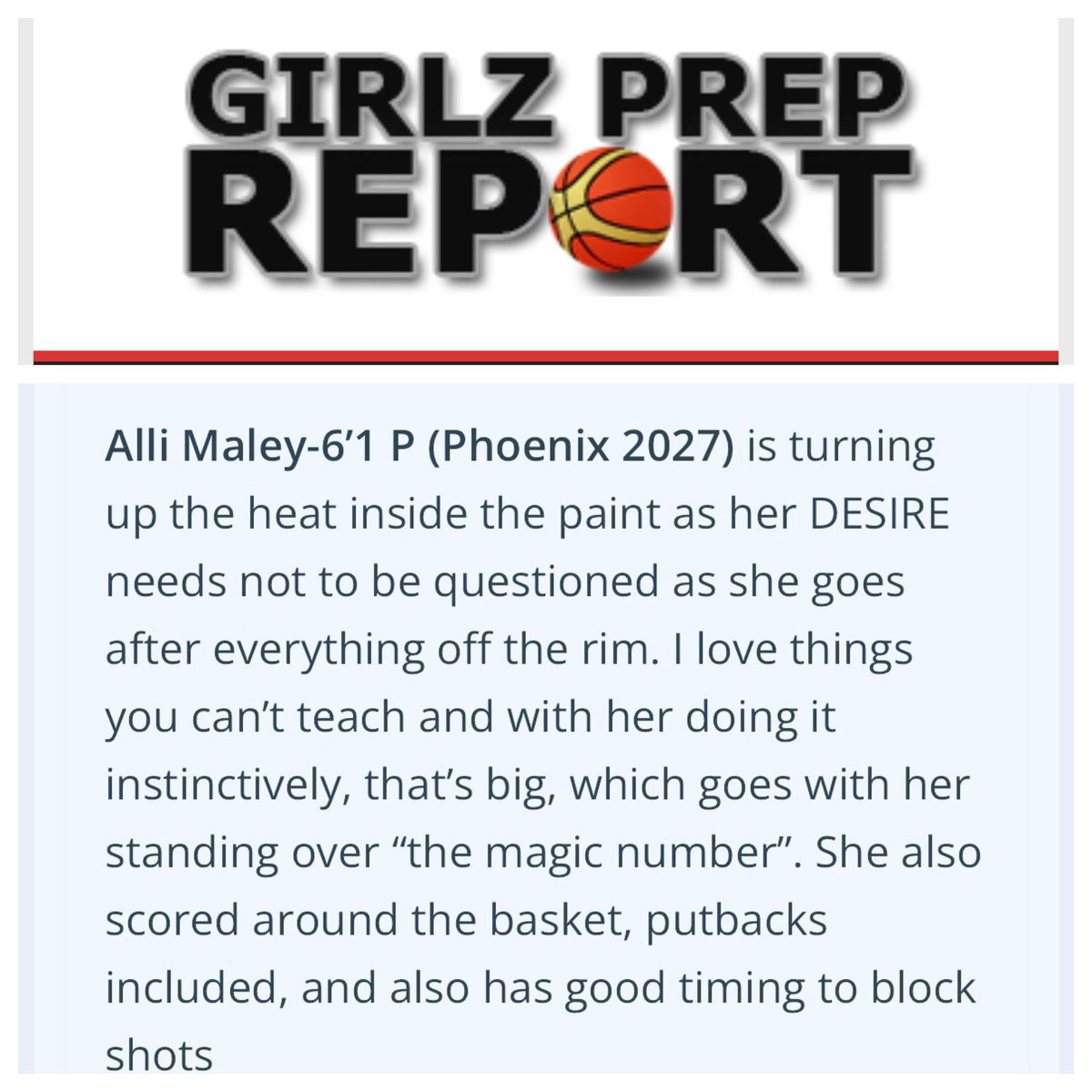 Phoenix 2027 6’1” post @Alli_PhoenixSel 
#phoenixProud @girlzprepreport @PGHTexas @PGHCircuit @_BlakeDerrick @HCUWBB @HCUCoachDonna @CoachTayHCU @RouseGirlsBball