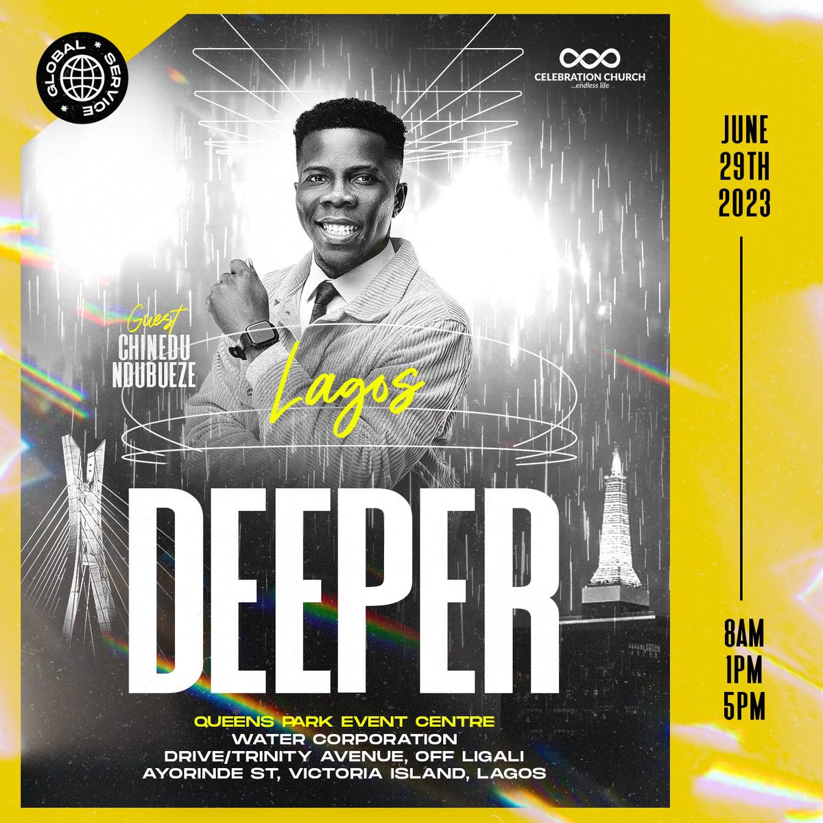 cci_ago's tweet photo. ANOTHER BREAKING NEWS 💫💫
We are excited to announce that @chinedundubuez_ will be leading us in powerful and life changing time of worship at DEEPER LAGOS
You cannot miss deeper for anything. See you in THREE DAYS at DEEPER Lagos💃🏻
#Ccilagos #Solidyear #DeeperLagos https://t.co/q5uIDpbor6