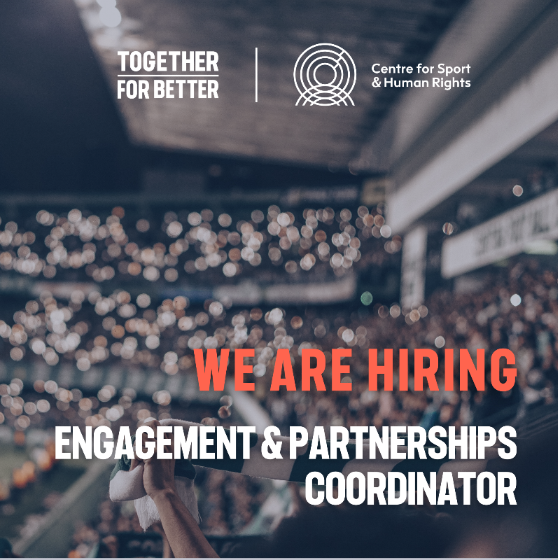 SportandRights's tweet photo. 🚨 We are #Hiring!

Committed to promoting #HumanRights in #Sport?

Centre's engagement team is expanding with the appointment of an Engagement &amp; Partnerships Coordinator.

📲 Click below for more details!