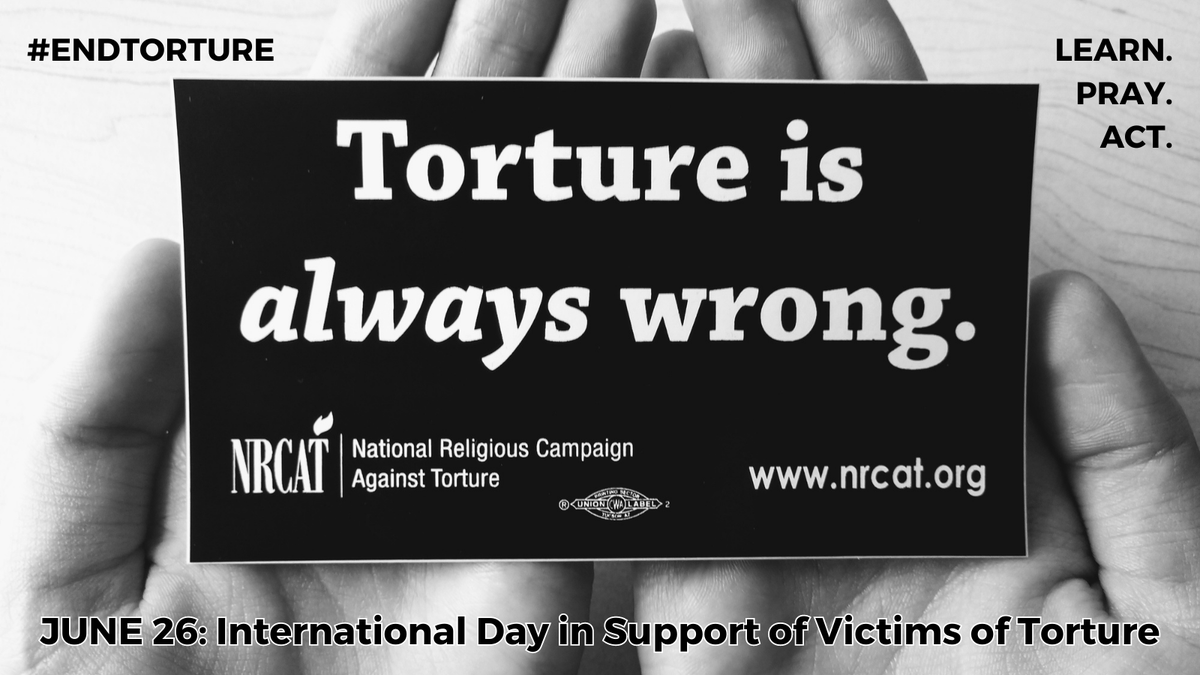 NRCATtweets's tweet photo. Today is the International Day in Support of Victims of Torture. Today and every day we stand with torture survivors and declare that torture is ALWAYS wrong. https://t.co/ezpUSiaaqu
