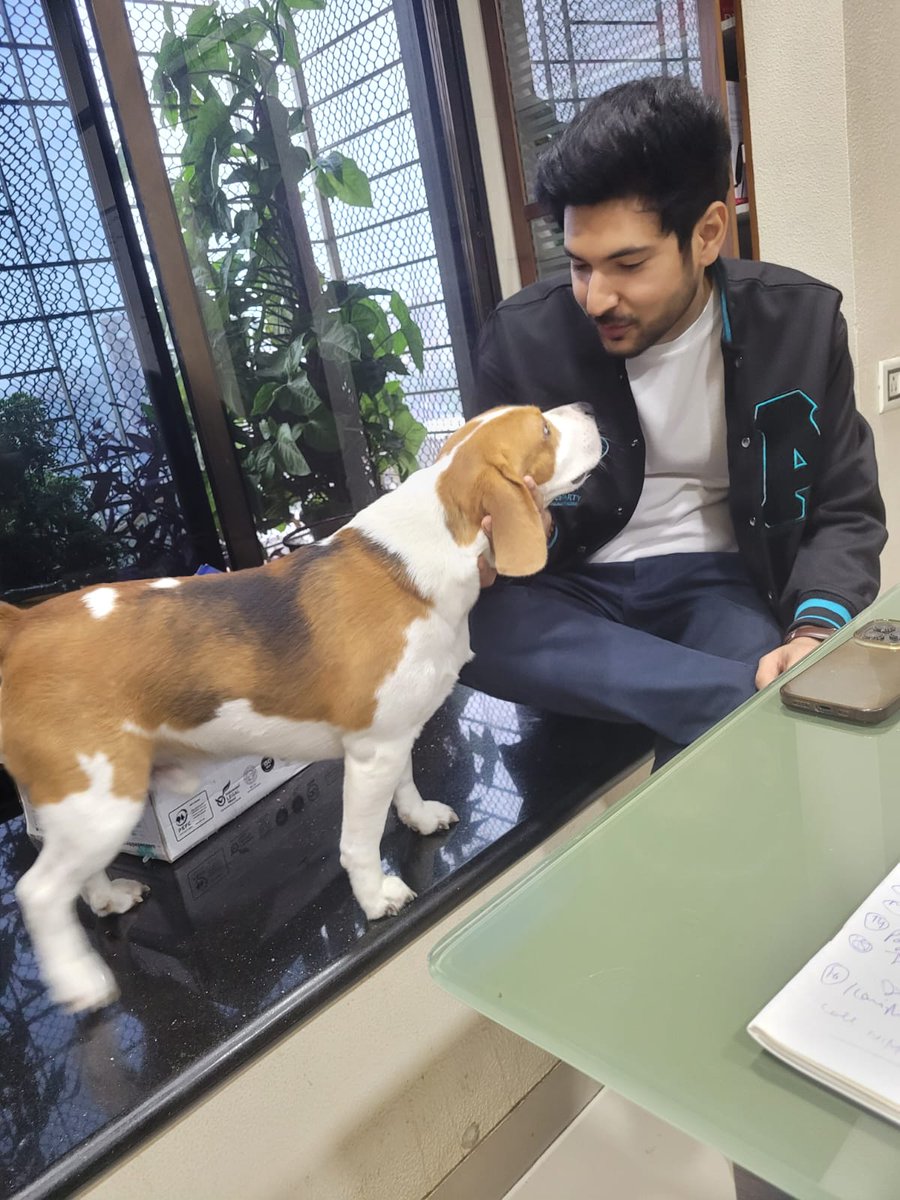 Find out who is actor Shivin Narang’s furever friend it’s none other than Tuffy 🐶 the beagle. 
.
.
.
.
#shivinnarang #foreverfriend
#tuffy #talkingbling