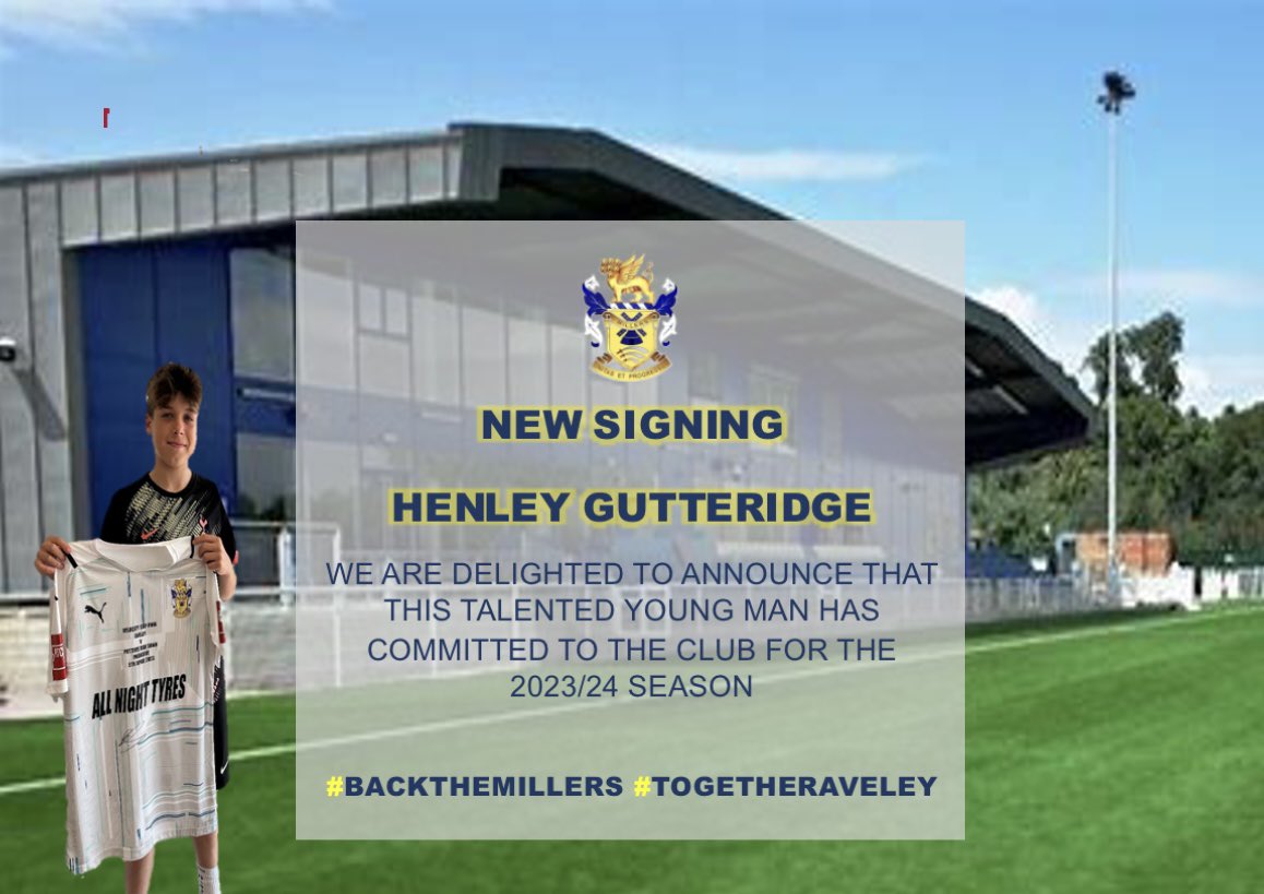 𝗡𝗲𝘄 𝗦𝗶𝗴𝗻𝗶𝗻𝗴 | Henley Gutteridge

We are delighted to announce the arrival of Henley Gutteridge. 

Henley joins us from @BerryBoysYFC , where he has been a goal machine topping the sdjl premier league chart.

#backthemillers #togetheraveley