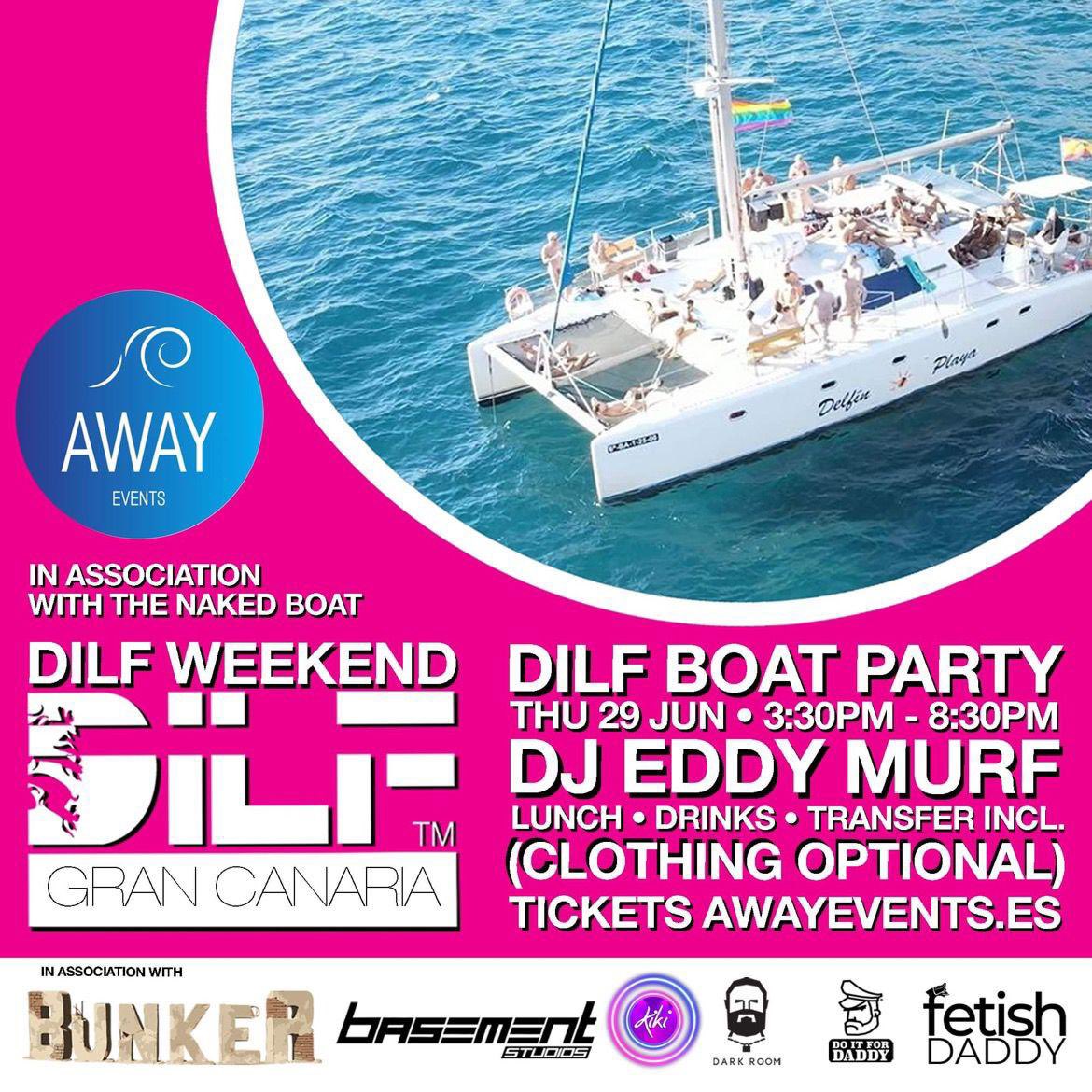 DILF Gran Canaria weekend kicks off with the boat trip on Thursday. Clothing optional 😈 #dilfeu #dilfgc #dilfgrancanaria #dilfuk awayevents.es/dilf-boat/