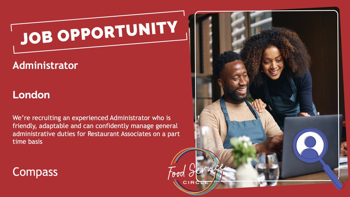 **Administrator**

Could you shine as Restaurant Associates’ next Administrator? Follow the link to find out what you need to know before applying. #JobSearch #LondonJobs

ow.ly/XzSC50OC2Ol