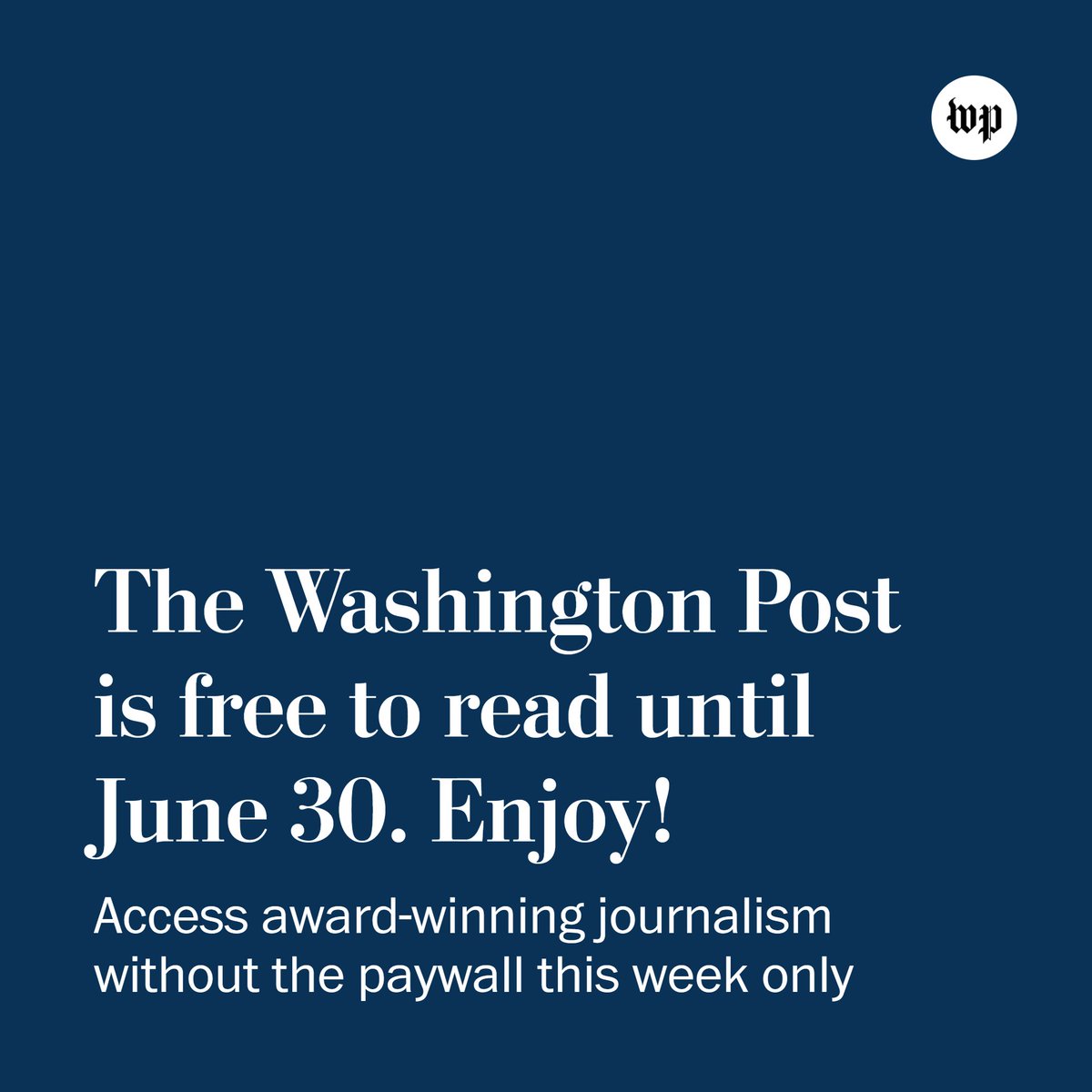 Paywall ❌ Free access with email ✅ Our journalism is powered by your support. As a thank you, enjoy a week of our stories — on us. washingtonpost.com