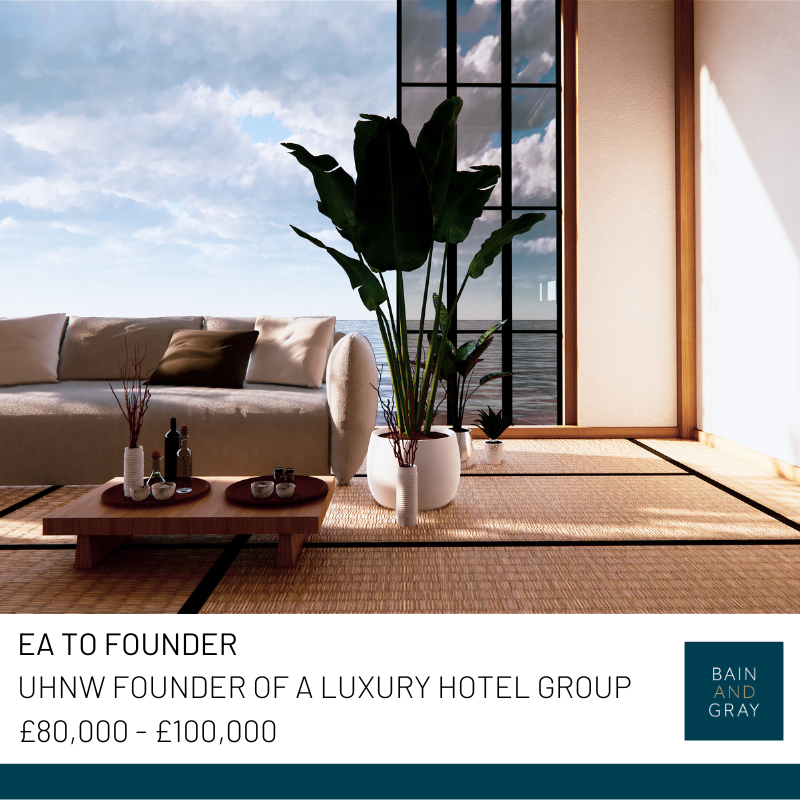 Calling all PAs and EAs - this is a fantastic #JobOpportunity supporting a UHNW Founder! This is a EA role at a very senior level. You will work alongside a Chief of Staff and getting the Principal through their day, from meetings to private jets. Apply: bainandgray.com/jobs/executive…