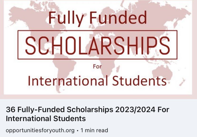 🌍🎓 Exciting News for International Students! 🎉
🔥🔥 6 Fully-Funded Scholarships for 2023/2024 🔥🔥To learn more click the link:🔗 bit.ly/3JLPh9p
#students #scholarship #fullyfunded #educationabroad #culture #opportunity #tuition #education