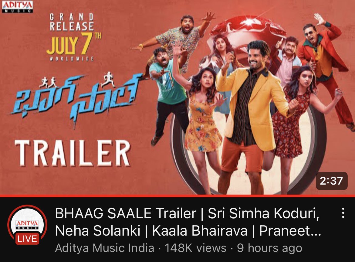 Neha_RamaRao's tweet photo. REENG kosam veella run seems to be fun @Simhakoduri23 @IamPranithB @kaalabhairava7 
#BhaagSaale https://t.co/jlU7PC8Mr7
