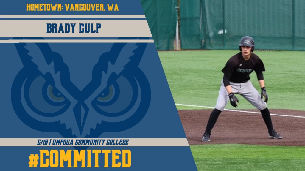 oit_baseball's tweet photo. We would like to welcome Brady Culp to the Owl Family! Brady is a C/1B coming to us from Umpqua Community College, and will give us some depth behind the plate! Excited to see what he can do for our program! Congrats Brady! https://t.co/RZEPYKjv2Q